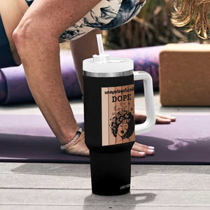 Inspirational Black Women Gift Tumbler With Handle Unapologetically Dope TS12 Print Your Wear