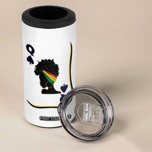 Black Woman Gift 4 in 1 Can Cooler Tumbler Melanin Queen Card TS12 Print Your Wear