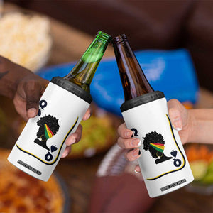 Black Woman Gift 4 in 1 Can Cooler Tumbler Melanin Queen Card TS12 Print Your Wear