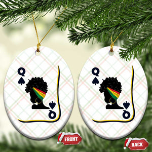 Black Woman Gift Ceramic Ornament Melanin Queen Card TS12 Print Your Wear