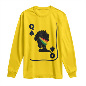 Black Woman Gift Long Sleeve Shirt Melanin Queen Card TS12 Daisy Print Your Wear