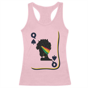 Black Woman Gift Racerback Tank Top Melanin Queen Card TS12 Light Pink Print Your Wear