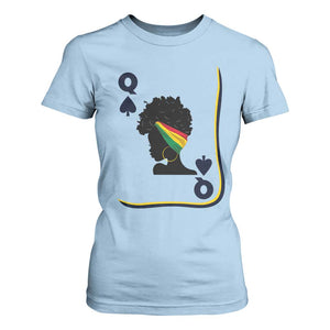 Black Woman Gift T Shirt For Women Melanin Queen Card TS12 Light Blue Print Your Wear