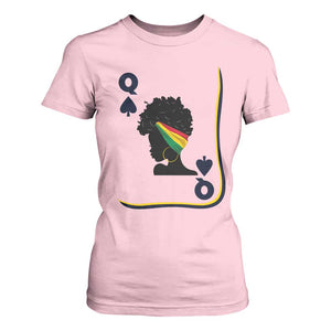Black Woman Gift T Shirt For Women Melanin Queen Card TS12 Light Pink Print Your Wear