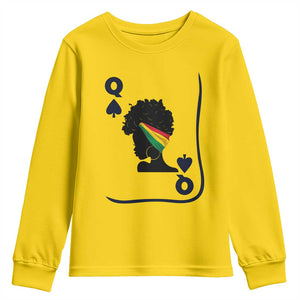 Black Woman Gift Youth Sweatshirt Melanin Queen Card TS12 Daisy Print Your Wear
