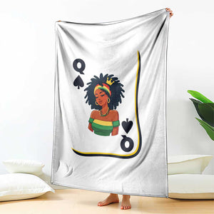 Queen Of Spades Black Girl Throw Blanket African American Women Pride TS12 Print Your Wear