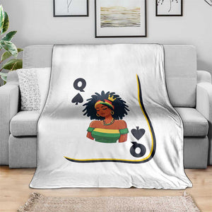 Queen Of Spades Black Girl Throw Blanket African American Women Pride TS12 Print Your Wear