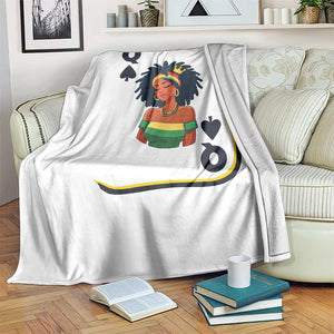 Queen Of Spades Black Girl Throw Blanket African American Women Pride TS12 Print Your Wear