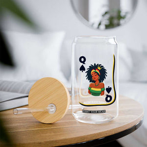 Queen Of Spades Black Girl Glass Can African American Women Pride TS12 Print Your Wear
