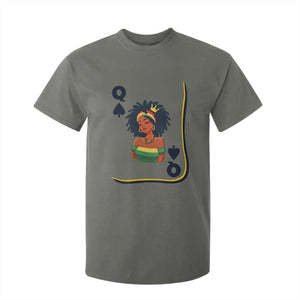 Queen Of Spades Black Girl T Shirt For Kid African American Women Pride TS12 Military Green Print Your Wear