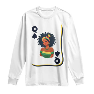 Queen Of Spades Black Girl Long Sleeve Shirt African American Women Pride TS12 White Print Your Wear