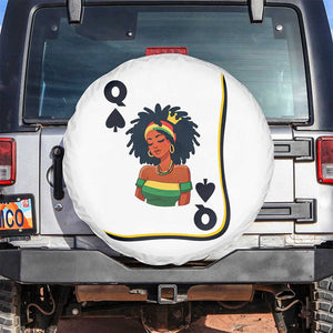 Queen Of Spades Black Girl Spare Tire Cover African American Women Pride TS12 No hole White Print Your Wear