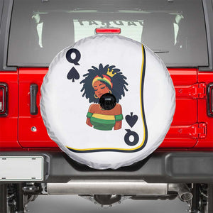 Queen Of Spades Black Girl Spare Tire Cover African American Women Pride TS12 White Print Your Wear