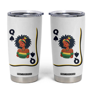 Queen Of Spades Black Girl Tumbler Cup African American Women Pride TS12 White Print Your Wear