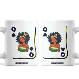 Queen Of Spades Black Girl Coffee Mug African American Women Pride TS12 White Print Your Wear