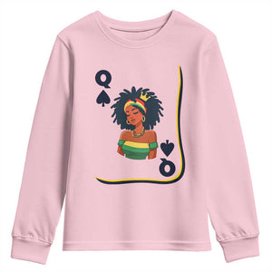 Queen Of Spades Black Girl Youth Sweatshirt African American Women Pride TS12 Light Pink Print Your Wear