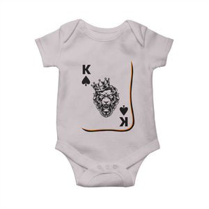 Black King Lion Baby Onesie African American Black History Month Gift TS12 Ice Gray Print Your Wear