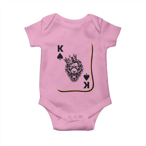 Black King Lion Baby Onesie African American Black History Month Gift TS12 Light Pink Print Your Wear