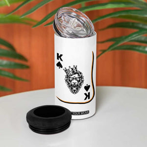 Black King Lion 4 in 1 Can Cooler Tumbler African American Black History Month Gift TS12 Print Your Wear