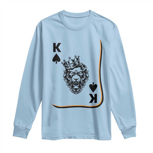 Black King Lion Long Sleeve Shirt African American Black History Month Gift TS12 Light Blue Print Your Wear