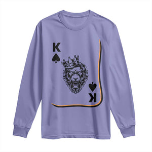 Black King Lion Long Sleeve Shirt African American Black History Month Gift TS12 Violet Print Your Wear