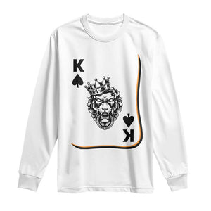 Black King Lion Long Sleeve Shirt African American Black History Month Gift TS12 White Print Your Wear