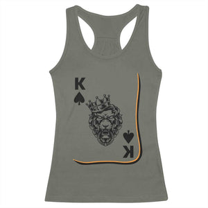 Black King Lion Racerback Tank Top African American Black History Month Gift TS12 Military Green Print Your Wear