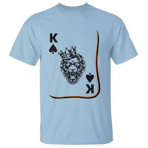 Black King Lion T Shirt African American Black History Month Gift TS12 Light Blue Print Your Wear
