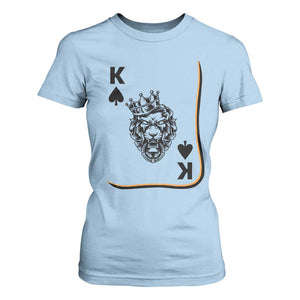 Black King Lion T Shirt For Women African American Black History Month Gift TS12 Light Blue Print Your Wear