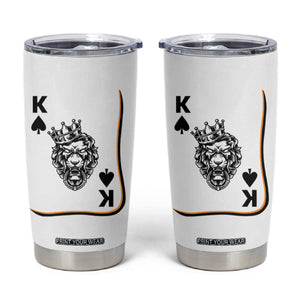 Black King Lion Tumbler Cup African American Black History Month Gift TS12 White Print Your Wear