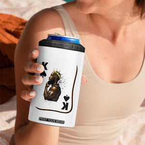 King Of Spades Black Man 4 in 1 Can Cooler Tumbler African American Men Pride TS12 Print Your Wear