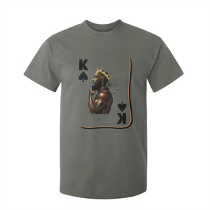 King Of Spades Black Man T Shirt For Kid African American Men Pride TS12 Military Green Print Your Wear