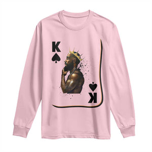 King Of Spades Black Man Long Sleeve Shirt African American Men Pride TS12 Light Pink Print Your Wear
