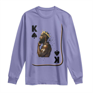 King Of Spades Black Man Long Sleeve Shirt African American Men Pride TS12 Violet Print Your Wear