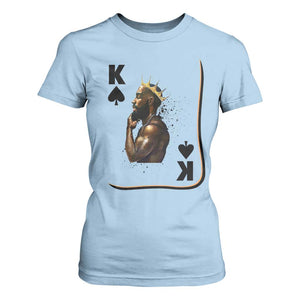 King Of Spades Black Man T Shirt For Women African American Men Pride TS12 Light Blue Print Your Wear