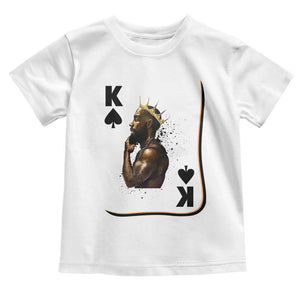 King Of Spades Black Man Toddler T Shirt African American Men Pride TS12 White Print Your Wear
