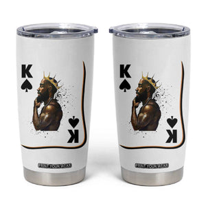King Of Spades Black Man Tumbler Cup African American Men Pride TS12 White Print Your Wear