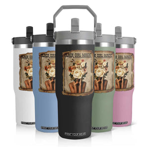 Black Girl Magic Flip Straw Tumbler Feminist Black Women In History TS12 Print Your Wear