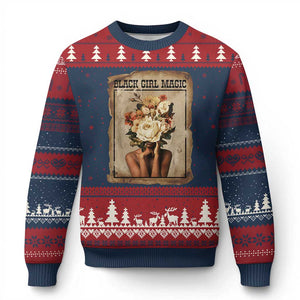 Black Girl Magic Ugly Christmas Sweater Feminist Black Women In History TS12 Navy Red Print Your Wear