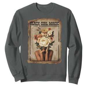 Black Girl Magic Sweatshirt Feminist Black Women In History TS12 Dark Heather Print Your Wear