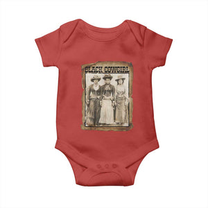Black Cowgirl Pride Baby Onesie Western Black History Month Gift TS12 Red Print Your Wear