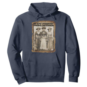 Black Cowgirl Pride Hoodie Western Black History Month Gift TS12 Navy Print Your Wear