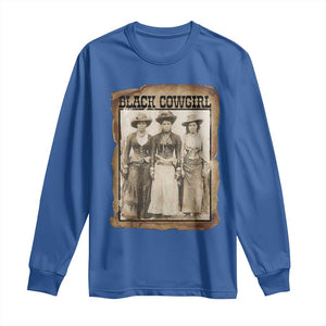 Black Cowgirl Pride Long Sleeve Shirt Western Black History Month Gift TS12 Royal Blue Print Your Wear