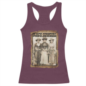 Black Cowgirl Pride Racerback Tank Top Western Black History Month Gift TS12 Maroon Print Your Wear