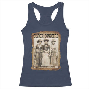Black Cowgirl Pride Racerback Tank Top Western Black History Month Gift TS12 Navy Print Your Wear