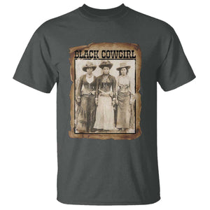 Black Cowgirl Pride T Shirt Western Black History Month Gift TS12 Dark Heather Print Your Wear