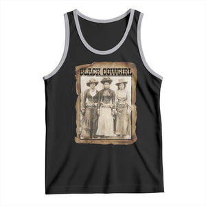 Black Cowgirl Pride Tank Top Western Black History Month Gift TS12 Black Athletic Heather Print Your Wear