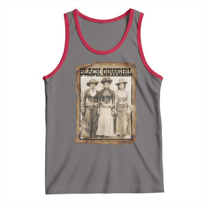 Black Cowgirl Pride Tank Top Western Black History Month Gift TS12 Deep Heather Red Print Your Wear
