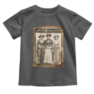 Black Cowgirl Pride Toddler T Shirt Western Black History Month Gift TS12 Dark Heather Print Your Wear
