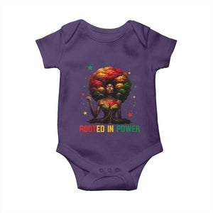 Melanin Queen Rooted In Power Baby Onesie African American Afro Tree Of Life TS12 Purple Print Your Wear